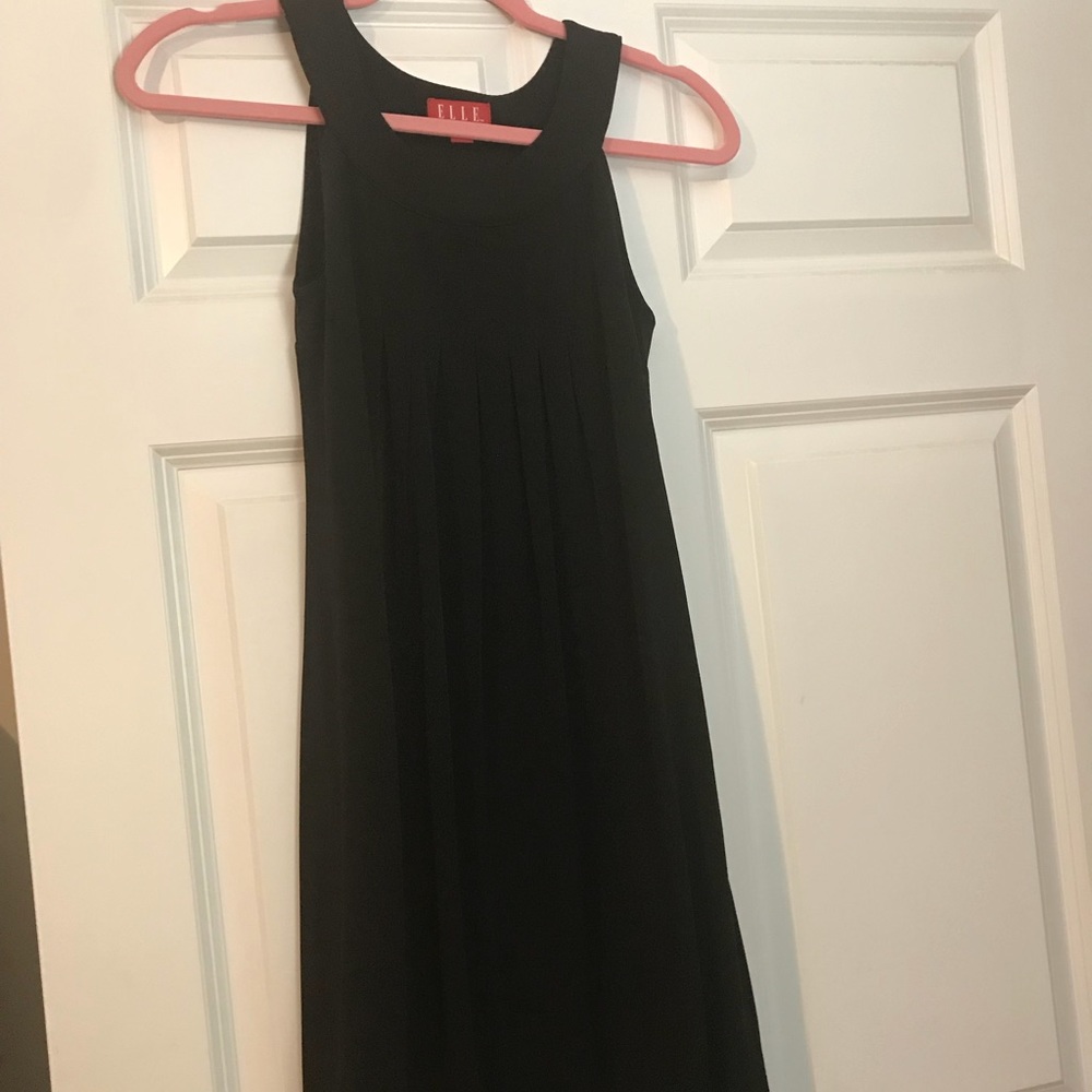 Black bubble hem dress